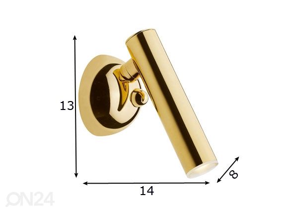 Seinävalaisin Loya Gold-IV LED mitat