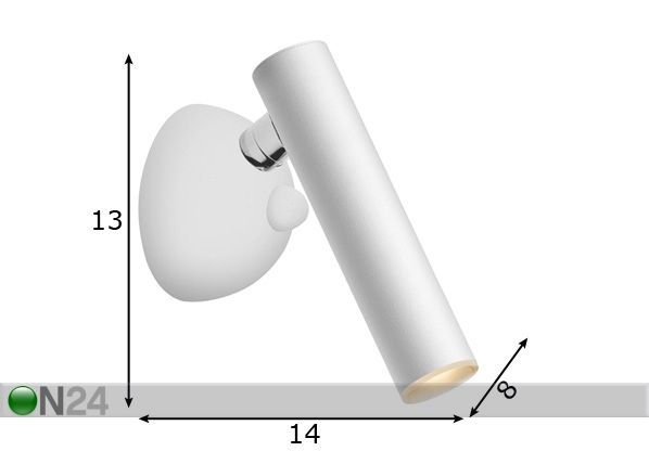 Seinävalaisin Loya White LED mitat