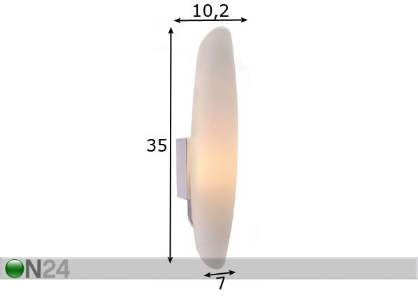 Seinävalaisin TUBE mitat