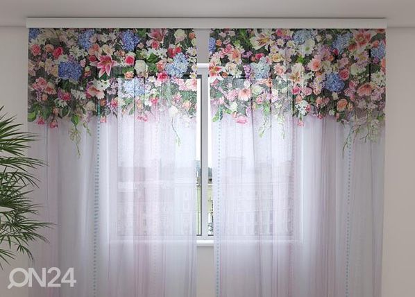 Sifonki-kuvaverho FLOWER LAMBREQUINS FANTASY 240x220 cm