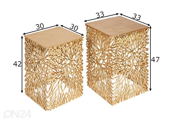 Sivupöydät Leaf mitat