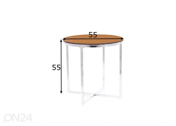 Sivupöytä Ø 50 cm mitat