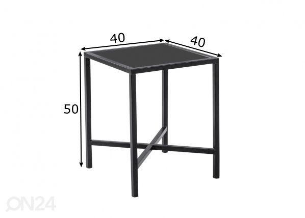 Sivupöytä 40x40 cm mitat