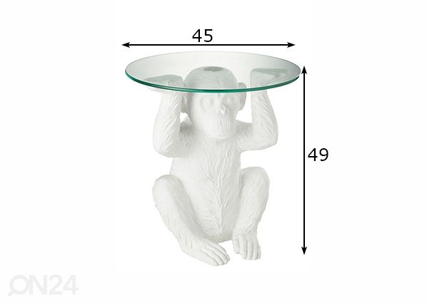 Sivupöytä Ape Ø 45 cm mitat