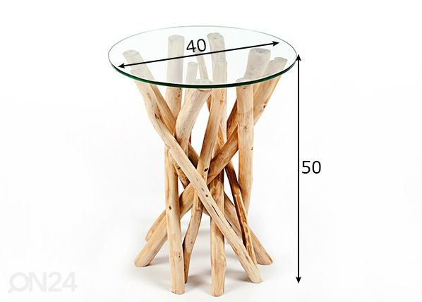 Sivupöytä Driftwood mitat