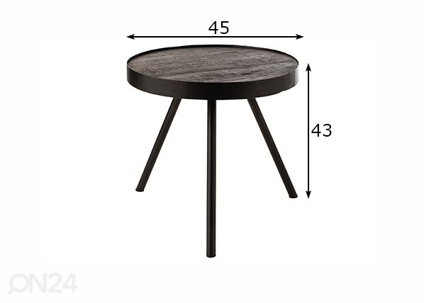 Sivupöytä Fien Ø 45 cm mitat