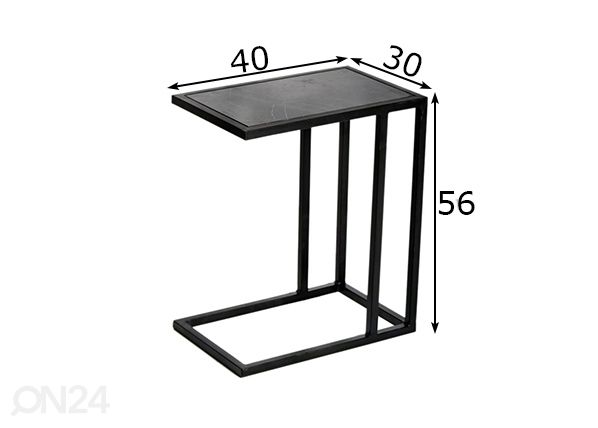 Sivupöytä Marble 40x30 cm mitat