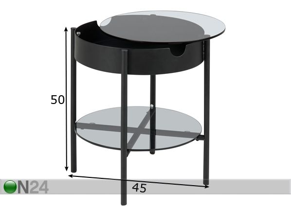 Sivupöytä Pray Ø 45xh50 cm mitat