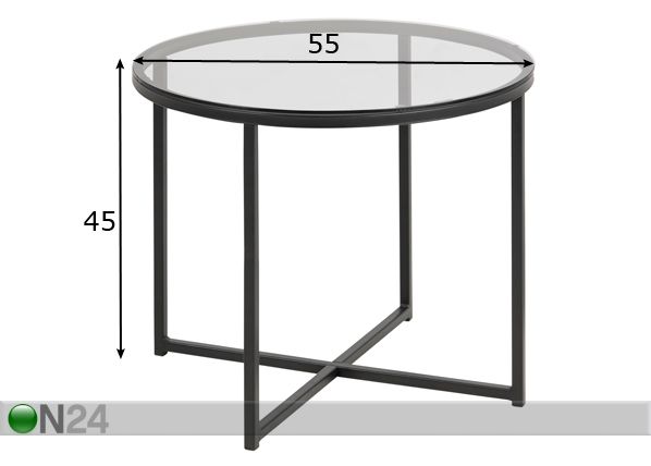 Sivupöytä Space Ø 55 cm mitat