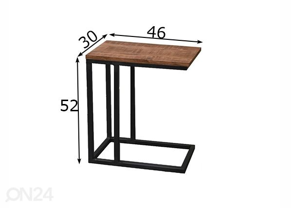 Sivupöytä Sue 46x30 cm mitat