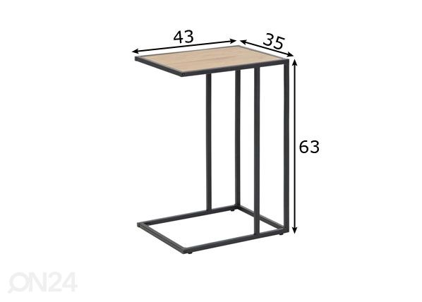 Sivupöytä / yöpöytä Spectral mitat