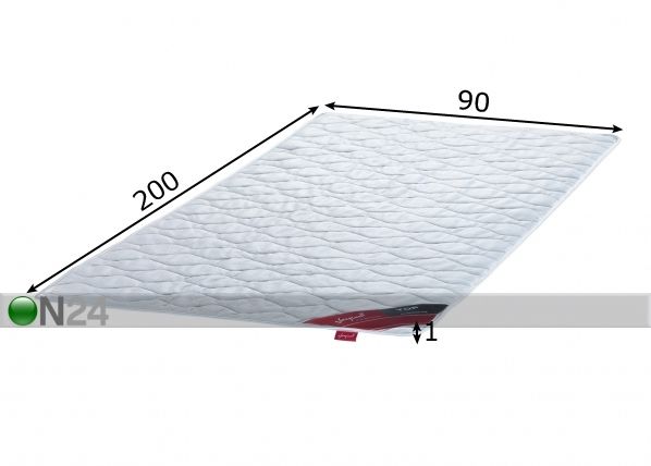 SLEEPWELL Ppatjan suojapeite TOP HYGIENIC 90x200 cm mitat