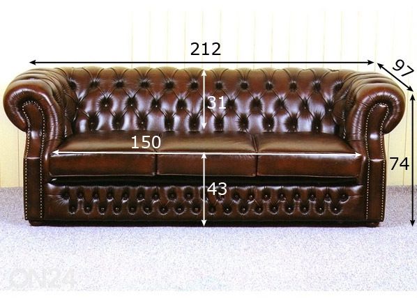 Sohva Chesterfield 3 mitat