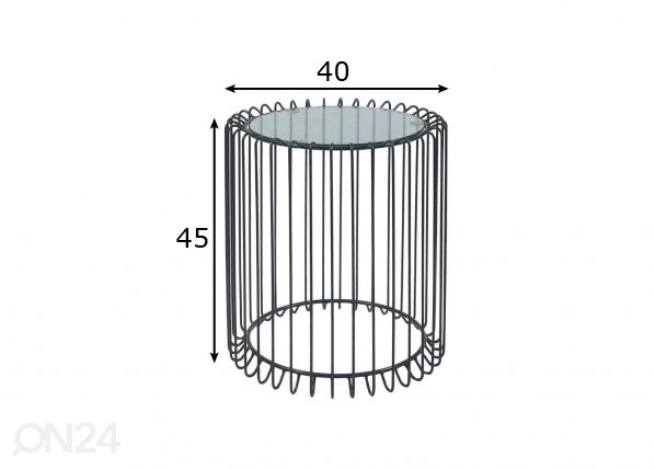 Sohvapöytä Ø 40 cm mitat