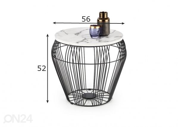 Sohvapöytä Ø 56 cm mitat