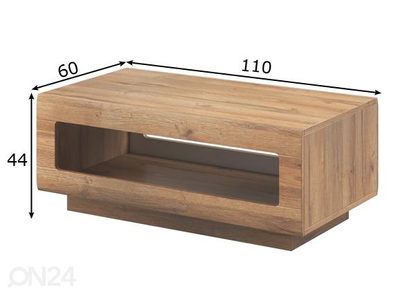 Sohvapöytä 110x60 cm mitat
