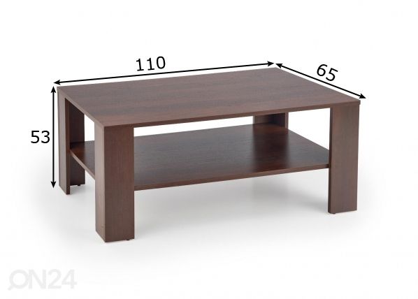 Sohvapöytä 110x65 cm mitat