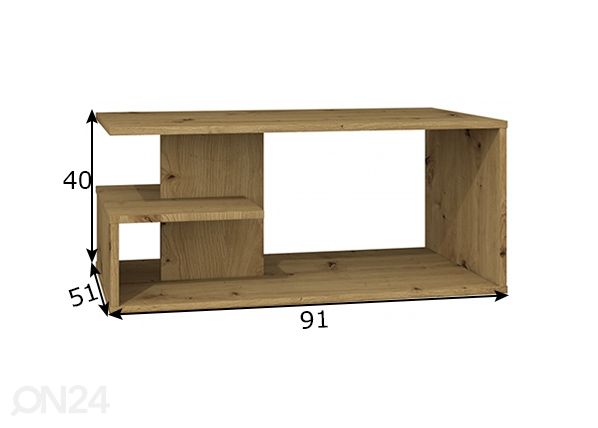 Sohvapöytä mitat