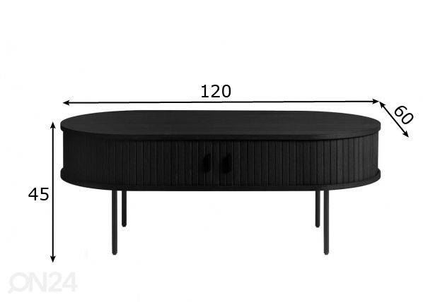 Sohvapöytä 60x120 cm mitat