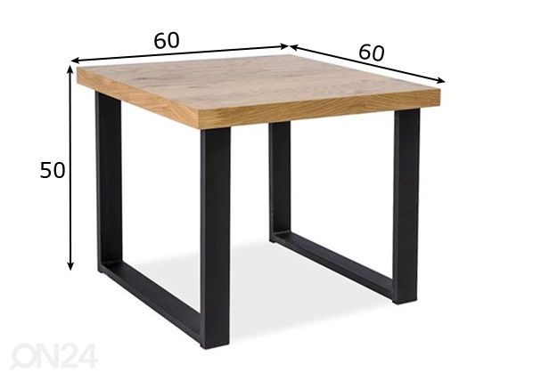 Sohvapöytä 60x60 cm mitat