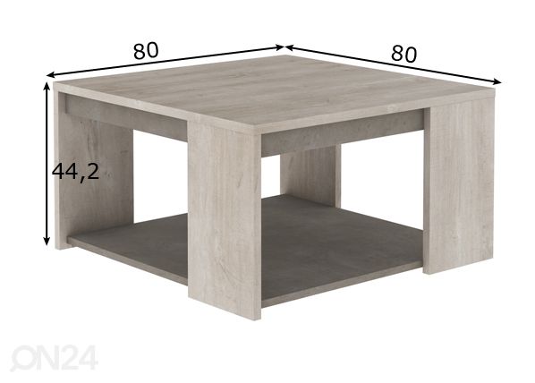 Sohvapöytä 80x80 c mitat