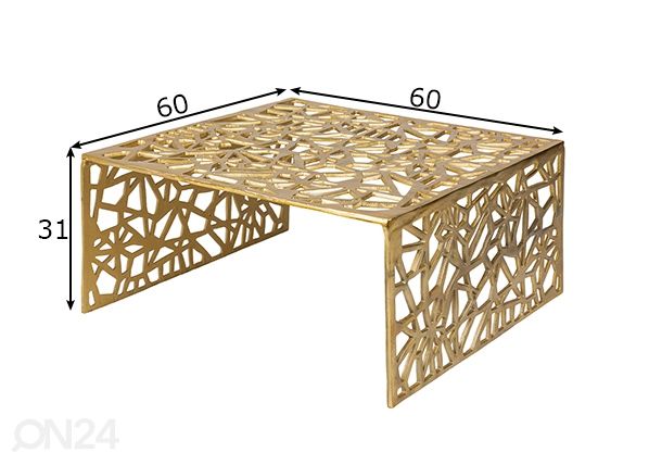 Sohvapöytä Abstract 60x60 cm mitat