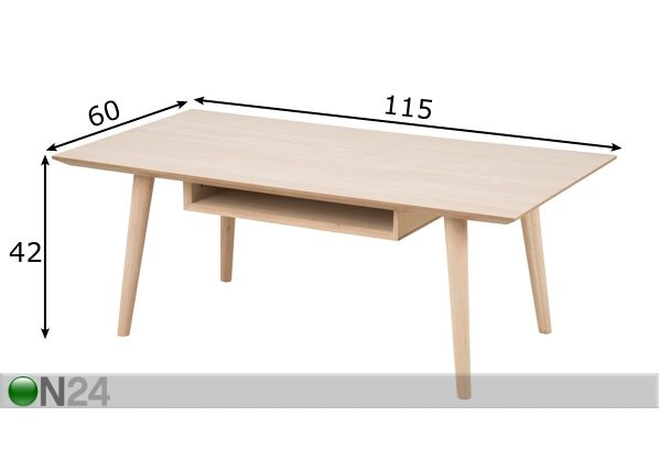 Sohvapöytä Bristoly 115x60 cm mitat