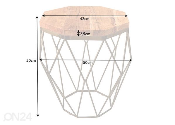 Sohvapöytä Diamond mitat