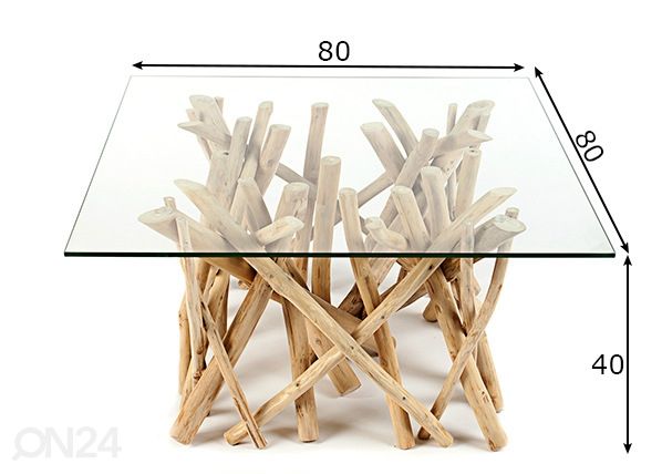 Sohvapöytä Driftwood mitat