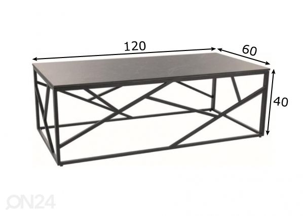 Sohvapöytä Escada 120x60 cm mitat