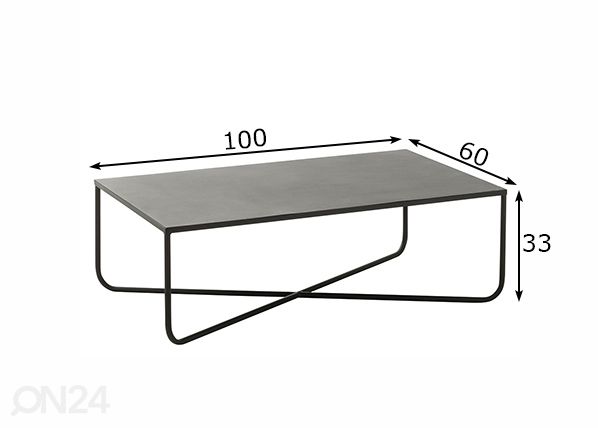Sohvapöytä Nivel 100x60 cm mitat