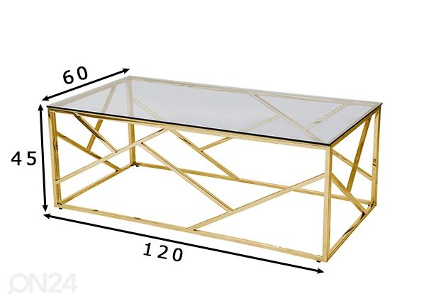 Sohvapöytä Orion 60x120 cm mitat