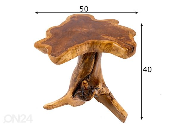 Sohvapöytä Root mitat