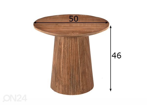 Sohvapöytä Salvator Ø 50 cm mitat