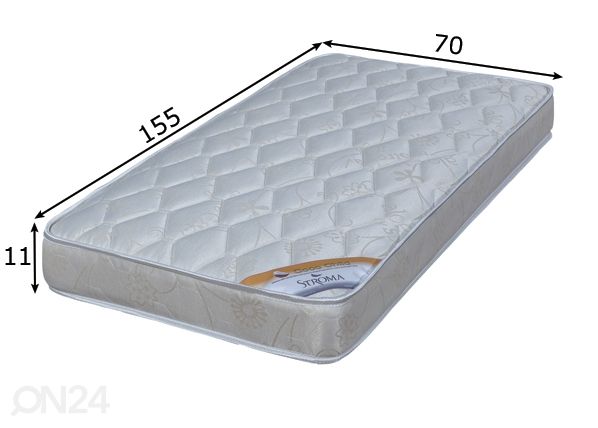 Stroma lastenpatja Kookos Ekologinen 70x155 cm mitat