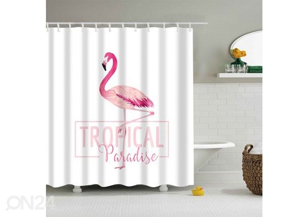 Suihkuverho FLAMINGO PARADISE 150x180 cm