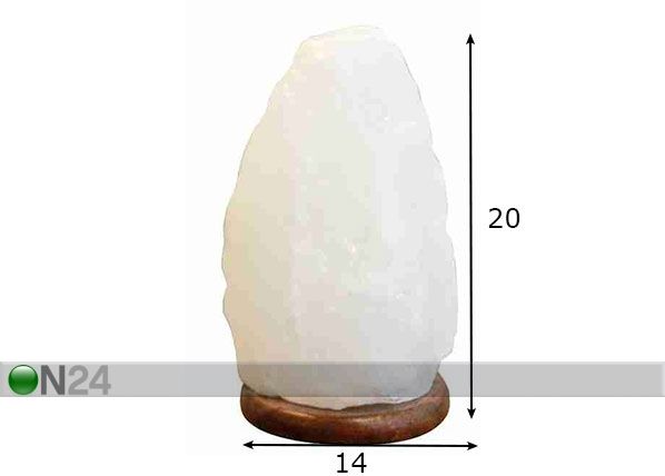 Suolalamppu valkoinen 3-5 kg mitat