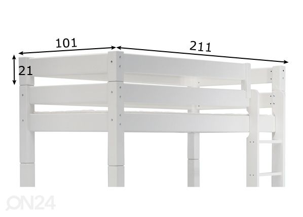 Suwem turvalaita Lahe sänkyyn 90x200 cm mitat