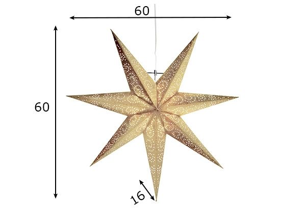 Tähti ANTIQUE 60 cm kul mitat