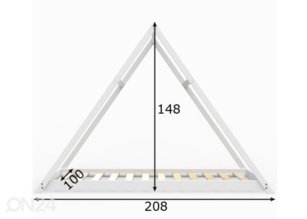 Talosänky Apache 90x190 cm mitat