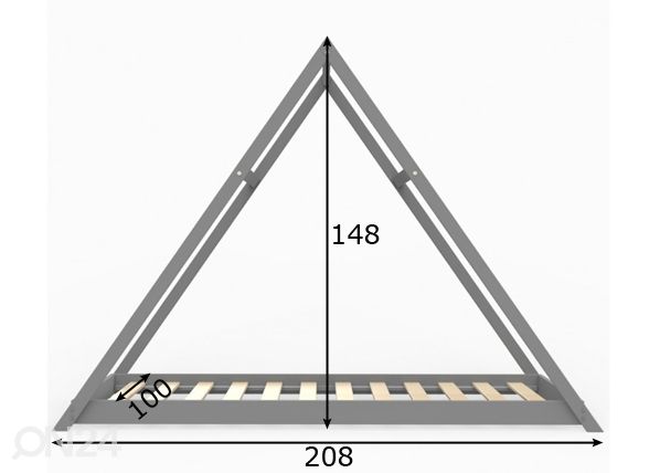 Talosänky Apache 90x190 cm mitat