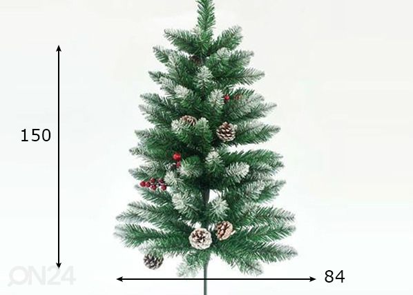 Tekokuusi Snowy Tree with Berry 150 cm mitat