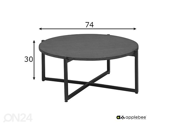 Terassipöytä Soul Ø 74 cm mitat