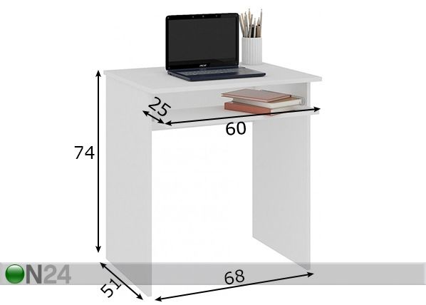 Tietokonepöytä mitat