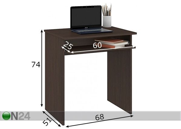 Tietokonepöytä mitat