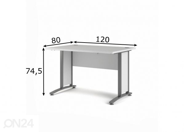 Toimistopöytä Prima 120 mitat