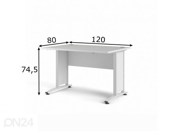 Toimistopöytä Prima 120 mitat