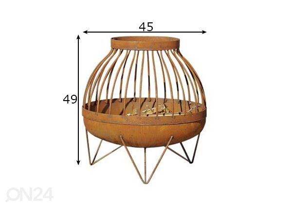 Tulisija Somma Ø 45 cm mitat