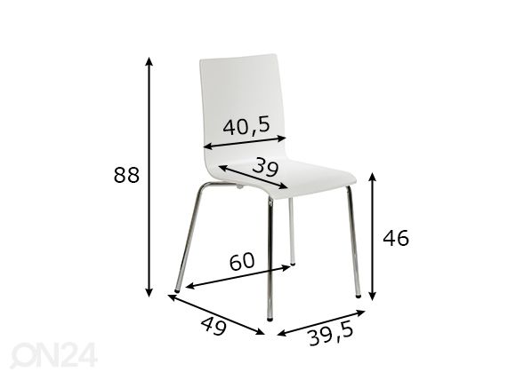 Tuoli, 4 kpl mitat