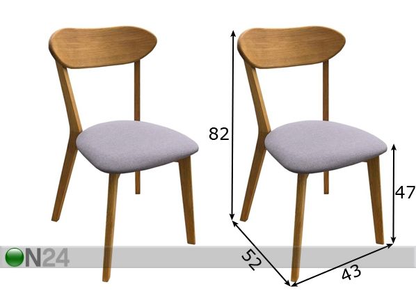 Tuolit tammea Irma, 2 kpl mitat